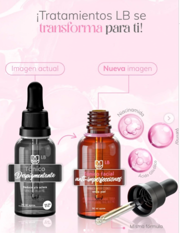 Second image of Tónico Despigmentante Anti imperfecciones LB