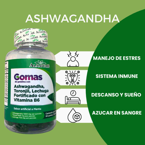 Second image of Gomitas de Ashwagandha con Toronjil