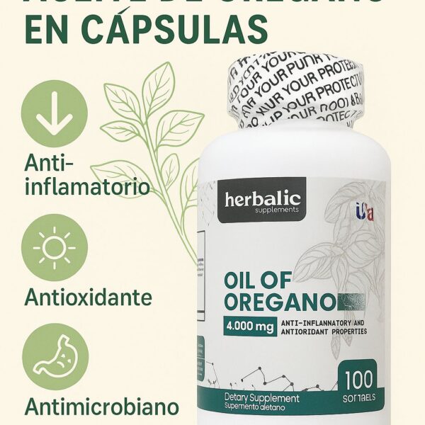 Second image of Aceite de Orégano en Cápsulas 4000mg x 100