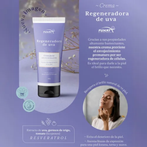 Second image of Crema Facial Regeneradora de Uva